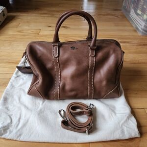 Roots Brown Tribe Leather Bag